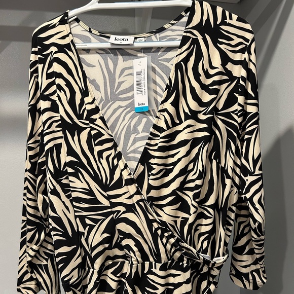 Leota Perfect Wrap Zebra Safari Dress - Picture 4 of 12